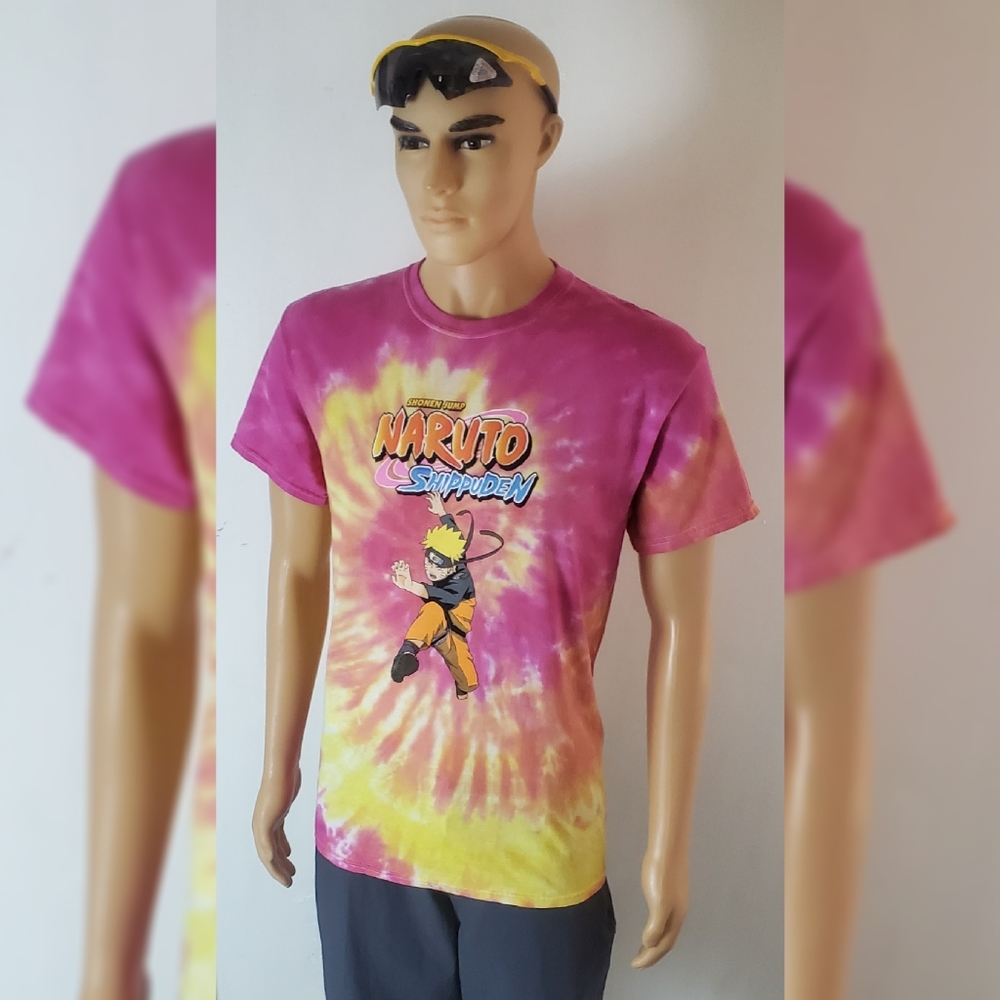 NARUTO SHIPPUDEN TYE DYE TSHIRT MEN'S